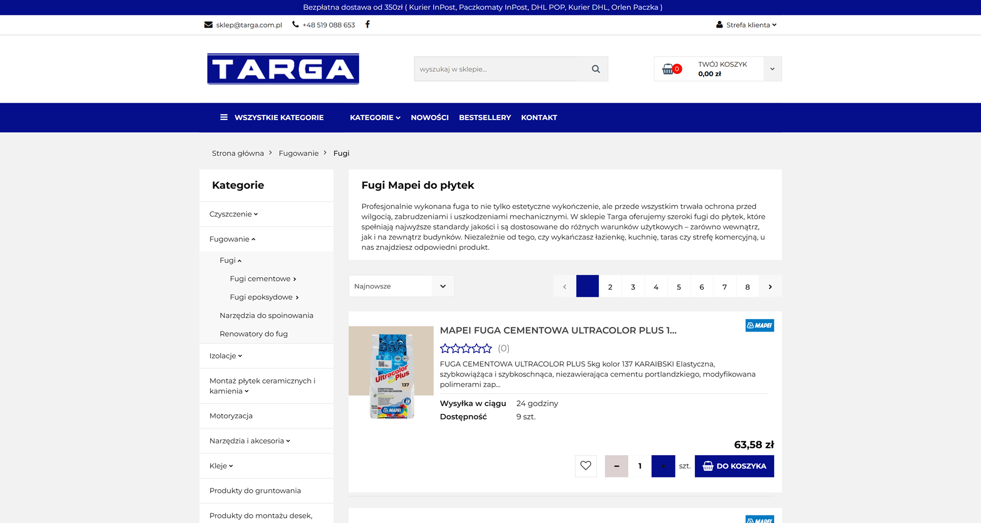 Jak dobrać fugi Mapei do szerokości spoiny i rodzaju płytek?