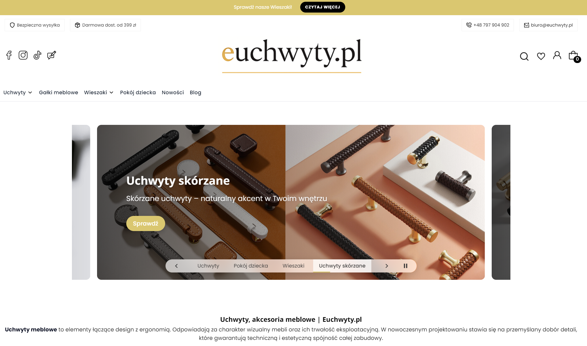 Uchwyty meblowe do szafek kuchennych  – wygoda, estetyka i trwałość w codziennym użytkowaniu