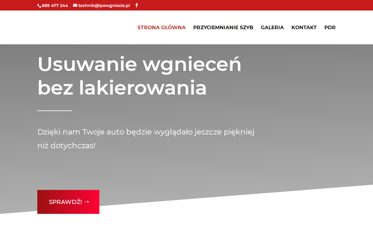 Zrzut strony Usuwanie wgnieceń - ipowgniocie.pl