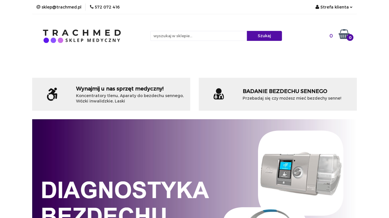 Zrzut strony Sklep medyczny Trachmed