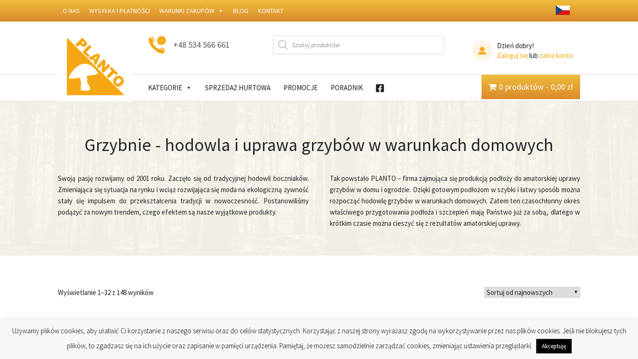 Zrzut strony Grzybnie - uprawa i hodowla grzybów | Planto