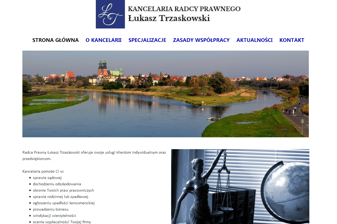 Zrzut strony Kancelaria Radcy Prawnego Łukasz Trzaskowski