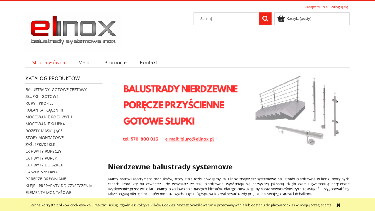 Zrzut strony Balustrady nierdzewne - Elinox