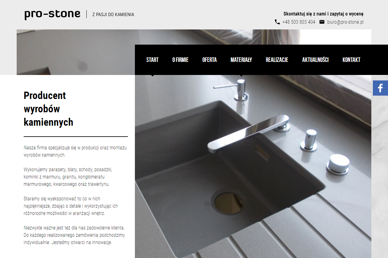 Zrzut strony PRO-STONE