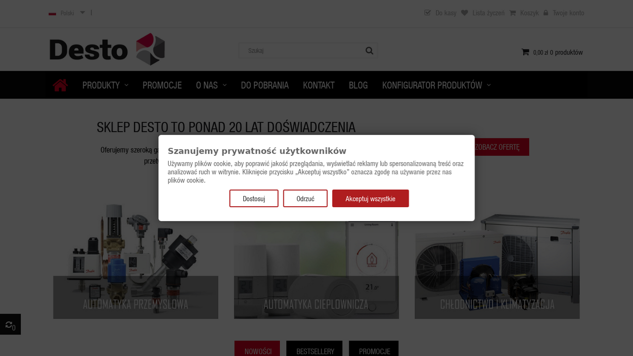 Zrzut strony Automatyka przemysłowa - Desto