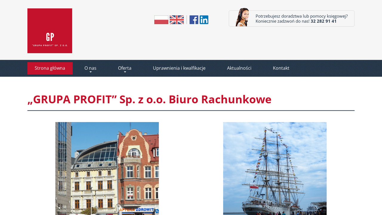 Zrzut strony GRUPA PROFIT Biuro Rachunkowe w Gdyni i Bytomiu