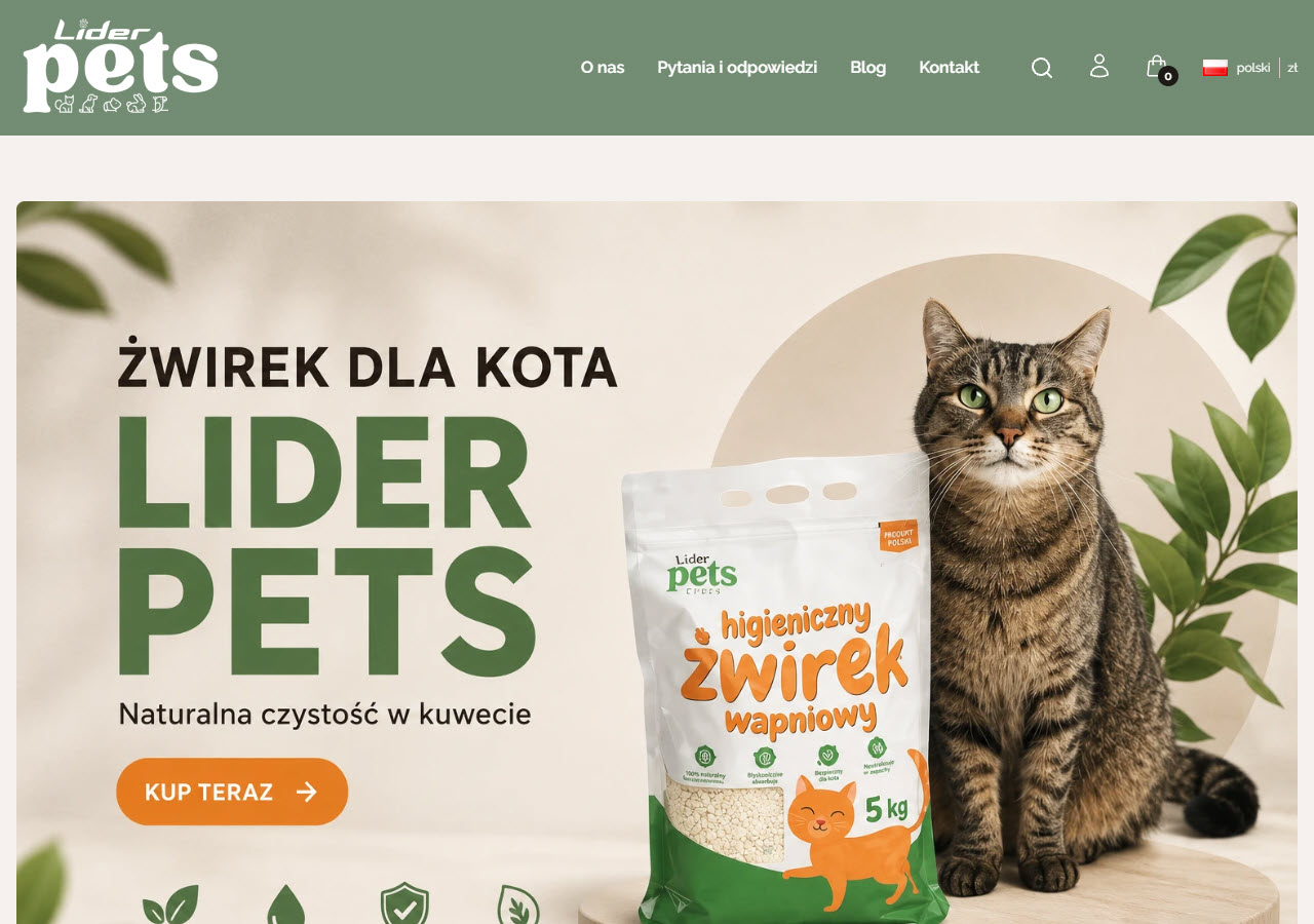 Zrzut strony Lider pets