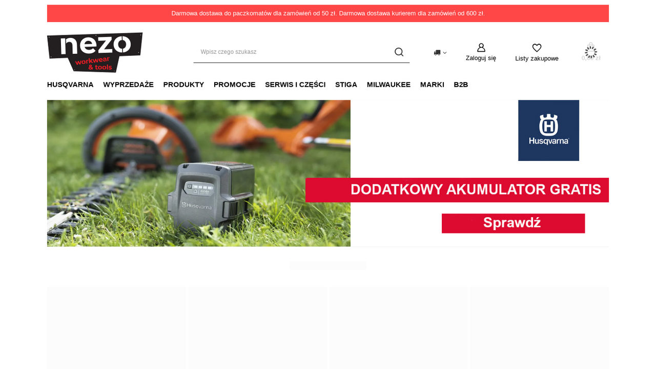 Zrzut strony Husqvarna sklep - Autoryzowany dealer NEZO