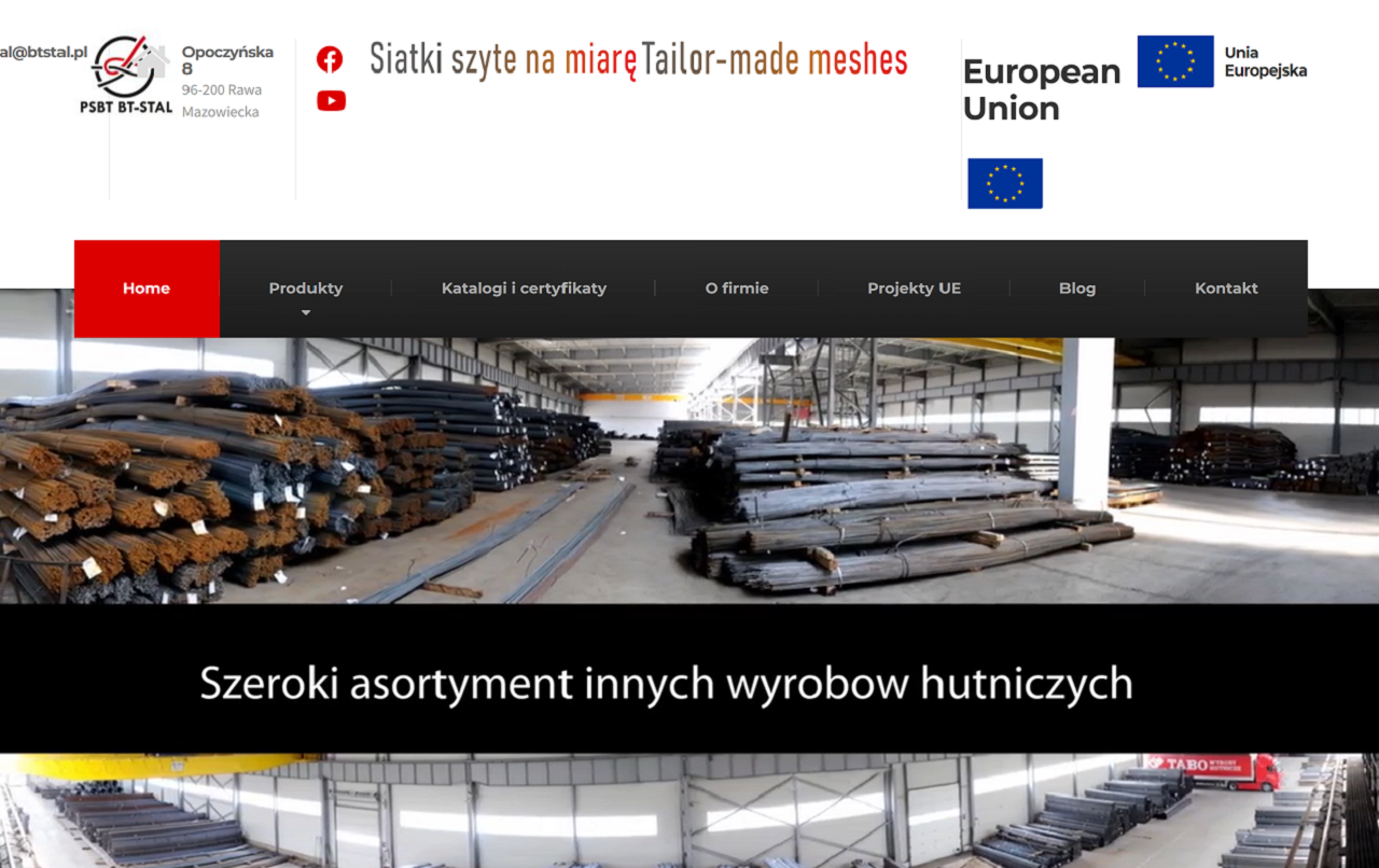 Zrzut strony Producent stali BT