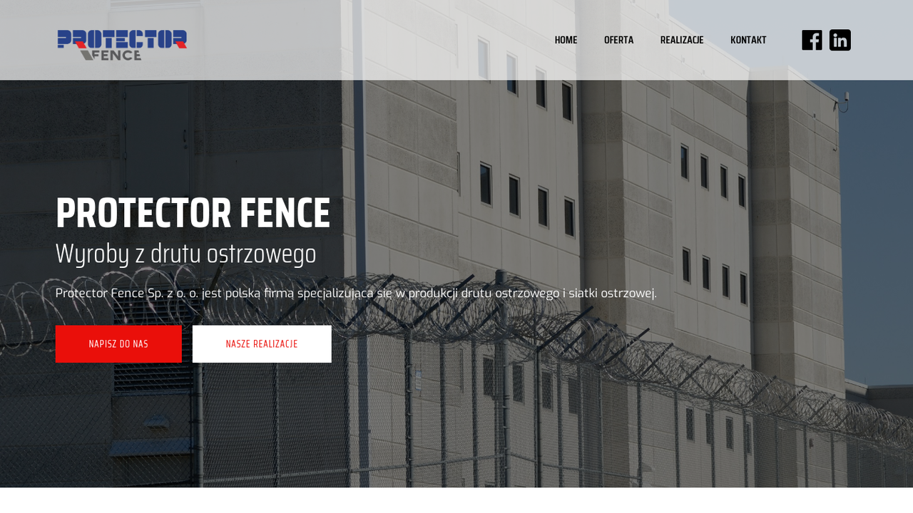 Zrzut strony Protector Fence